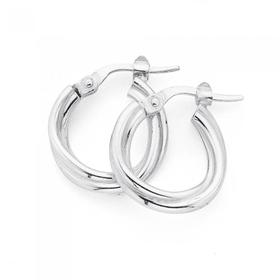 Silver-10mm-Loose-Twist-Hoop-Earrings on sale