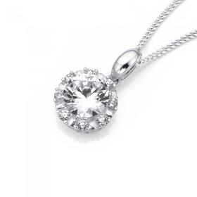 Sterling-Silver-Cubic-Zirconia-Pendant on sale