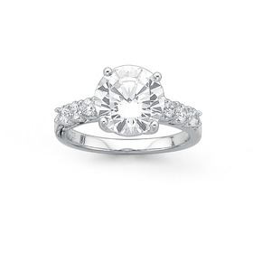 Silver-Cubic-Zirconia-Dress-Ring on sale