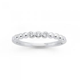 Silver-Three-White-Bezel-Set-Cubic-Zirconia-Friendship-Ring on sale