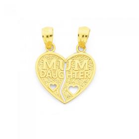 9ct-Gold-Heart-Mum-Daughter-Share-Pendant on sale