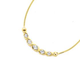 9ct-Gold-Diamond-Crossover-Necklet on sale