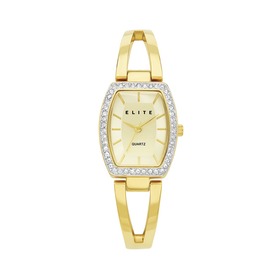 Elite+Ladies+Gold+Tone+Watch