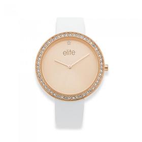 Elite+Ladies+Rose+Tone+Watch