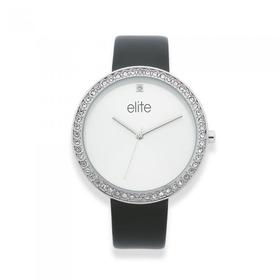 Elite+Ladies+Silver+Tone+Watch