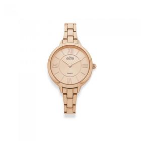 Elite+Ladies+Rose+Tone+Watch