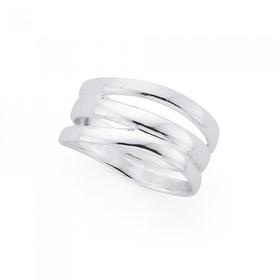 Silver-Ripple-Ring on sale