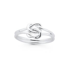 Sterling-Silver-Double-Knot-Ring on sale