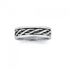 Sterling-Silver-Celtic-Weave-Mens-Ring on sale