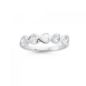 Sterling-Silver-Cubic-Zirconia-Heart-Dress-Ring on sale