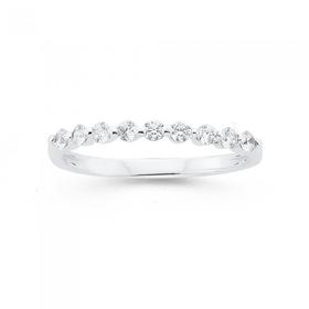 Sterling+Silver+9+White+Round+Cubic+Zirconia+Stacker+Ring