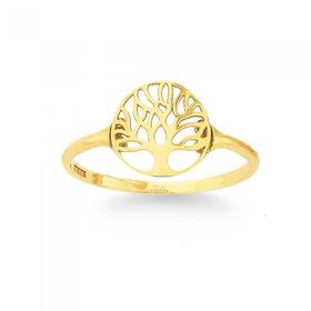 9ct+Gold+Tree+of+Life+Dress+Ring
