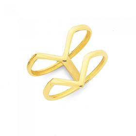 9ct-Double-V-Geo-Ring on sale