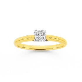 9ct-Two-Tone-Diamond-Engagement-Ring on sale