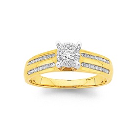 9ct%2C+Diamond+Cluster+Engagement+Ring