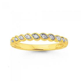 9ct-Gold-Diamond-Swirl-Anniversary-Band on sale