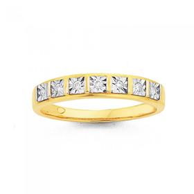 9ct+Gold+Diamond+Anniversary+Band