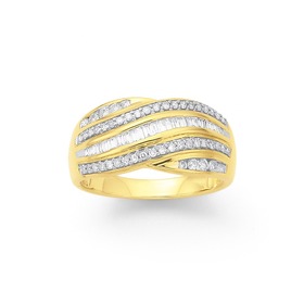 9ct-Gold-Diamond-Ring-TDW50ct on sale