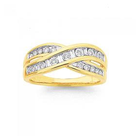 9ct-Diamond-Crossover-Dress-Ring on sale