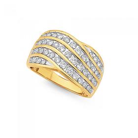 9ct-Diamond-Round-Brilliant-Cut-Wide-Crossover-Band on sale