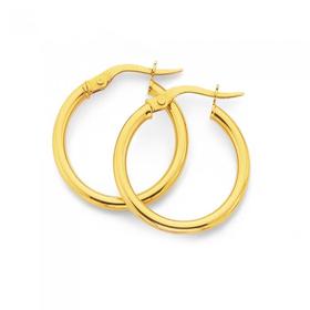 9ct-Gold-2x15mm-Hoop-Earrings on sale