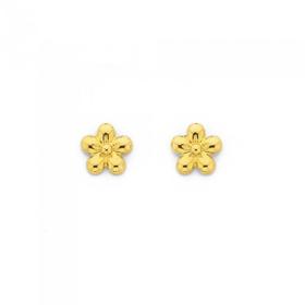 9ct-Gold-Flower-Stud-Earrings on sale