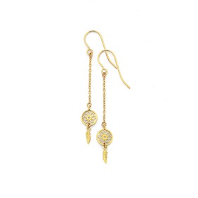 9ct+Dream+Catcher+Drop+Earrings