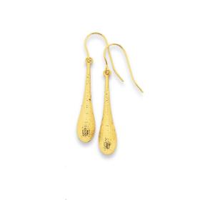 9ct-Long-Bomber-Drop-Earrings on sale