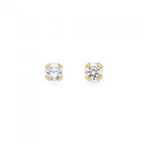 9ct-Gold-2mm-Cubic-Zirconia-Stud-Earrings on sale