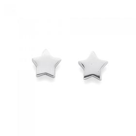 Sterling-Silver-Flat-Star-Stud-Earrings on sale