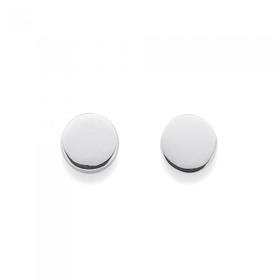 Sterling-Silver-Flat-Round-Stud-Earrings on sale