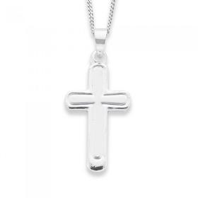 Sterling-Silver-Satin-Cross-Pendant on sale