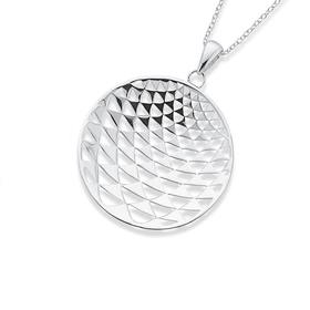 Silver-Prismatic-Round-Pendant on sale