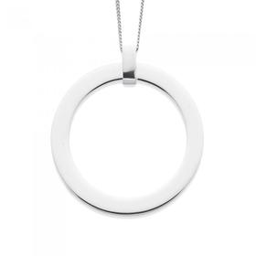 Sterling-Silver-Plain-Circle-Pendant on sale