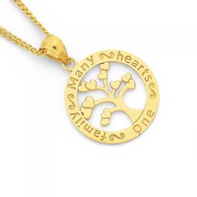 9ct+Gold+Tree+of+Life+Message+Pendant