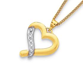 9ct-Two-Tone-Open-Heart-Pendant on sale