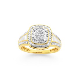 9ct-Diamond-Double-Cushion-Framed-Ring on sale