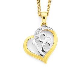 9ct-Diamond-Number-18-Open-Heart-Pendant on sale