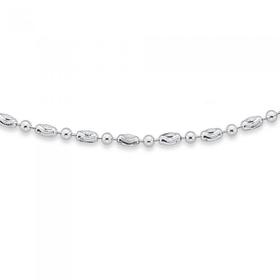 Silver-42cm-Large-Oval-Twist-Bead-Chain on sale