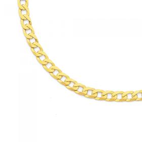 9ct+Gold+60cm+Solid+Curb+Gents+Chain