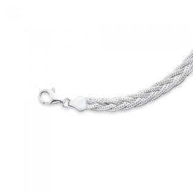 Silver-Serpentine-Plaited-Bracelet on sale