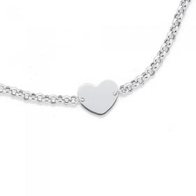 Silver-Large-Belcher-Heart-Tag-Bracelet on sale