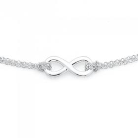 Silver+Infinity++Chain+Bracelet