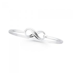 Silver-65mm-Infinity-Hoop-Top-Bangle on sale