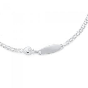 Silver-16cm-Identity-Heart-Bracelet on sale