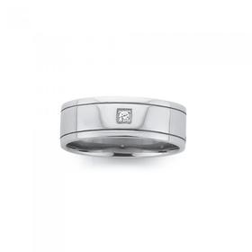 Sterling-Silver-Cubic-Zirconia-Lined-Polished-Ring on sale