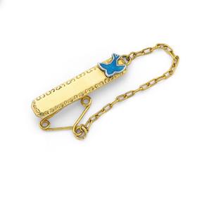 9ct-Gold-Bluebird-Baby-Bar-Brooch on sale