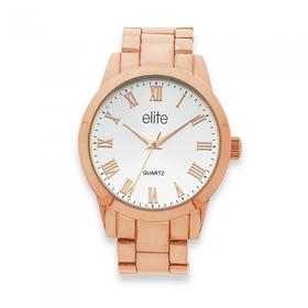 Elite+Ladies+Rose+Tone+Watch