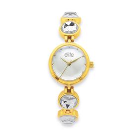 Elite-Ladies-Gold-Tone-Bracelet-Watch on sale