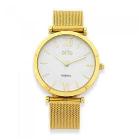 Elite+Ladies+Gold+Tone+Watch